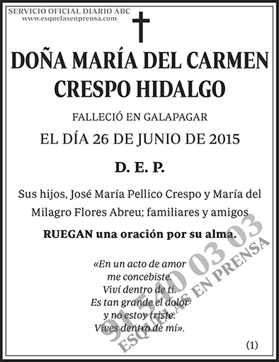 María del Carmen Crespo Hidalgo